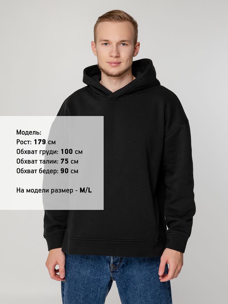 Худи оверсайз унисекс Tolla, черное / Миниатюра WWW (1000)