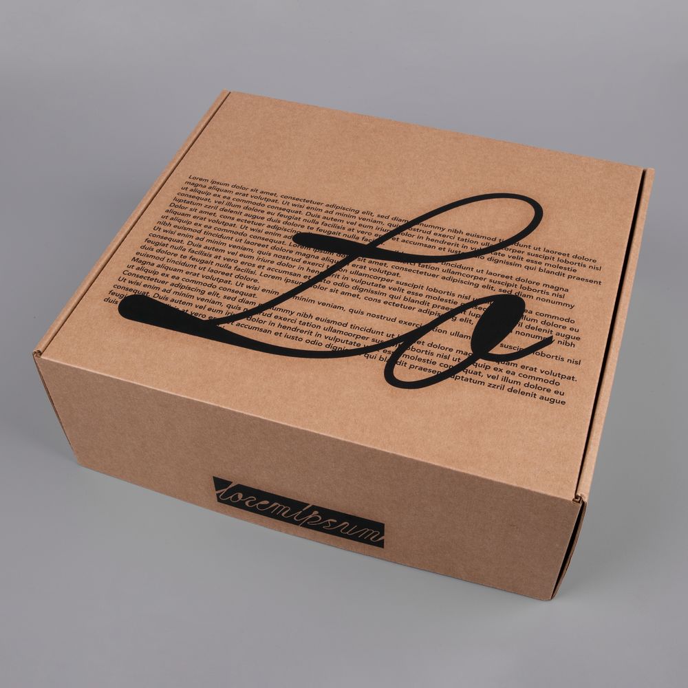 Коробка New Grande, крафт / Миниатюра нанесения (1000)