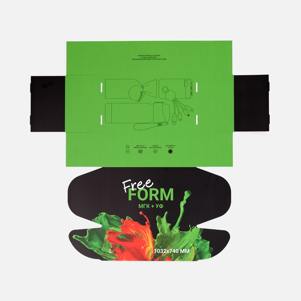 Коробка с печатью на заказ Freeform, L / Миниатюра WWW (1000)