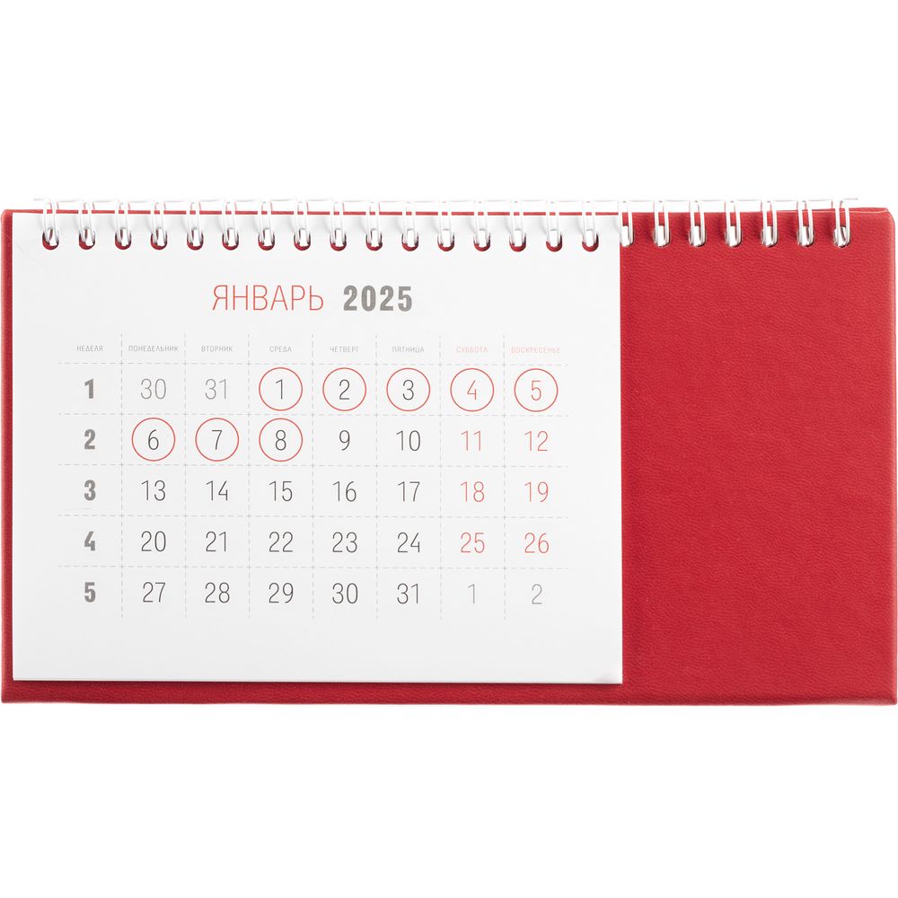 Календарь настольный Brand, красный / Миниатюра WWW (1000)