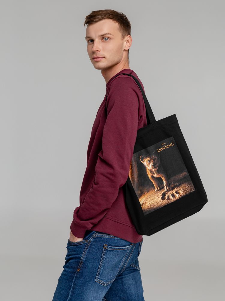 Холщовая сумка Lion King Footprint, черная / Миниатюра WWW (1000)