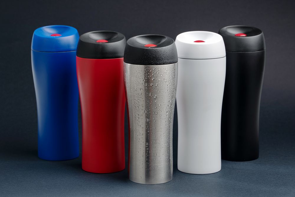 Термостакан Solingen, вакуумный, герметичный, красный / Миниатюра WWW (1000)