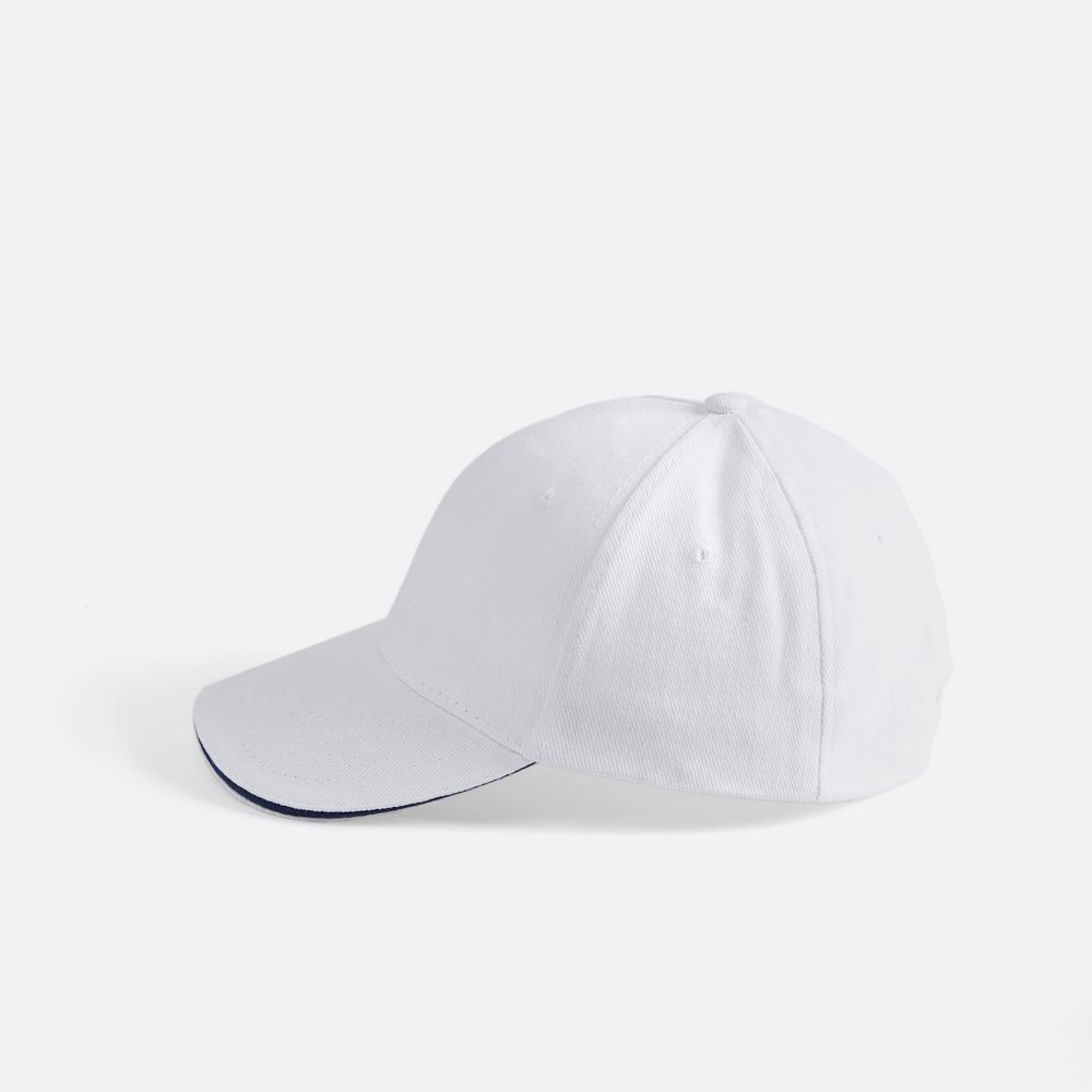 Бейсболка Buffalo, белая с темно-синим / Миниатюра WWW (1000)