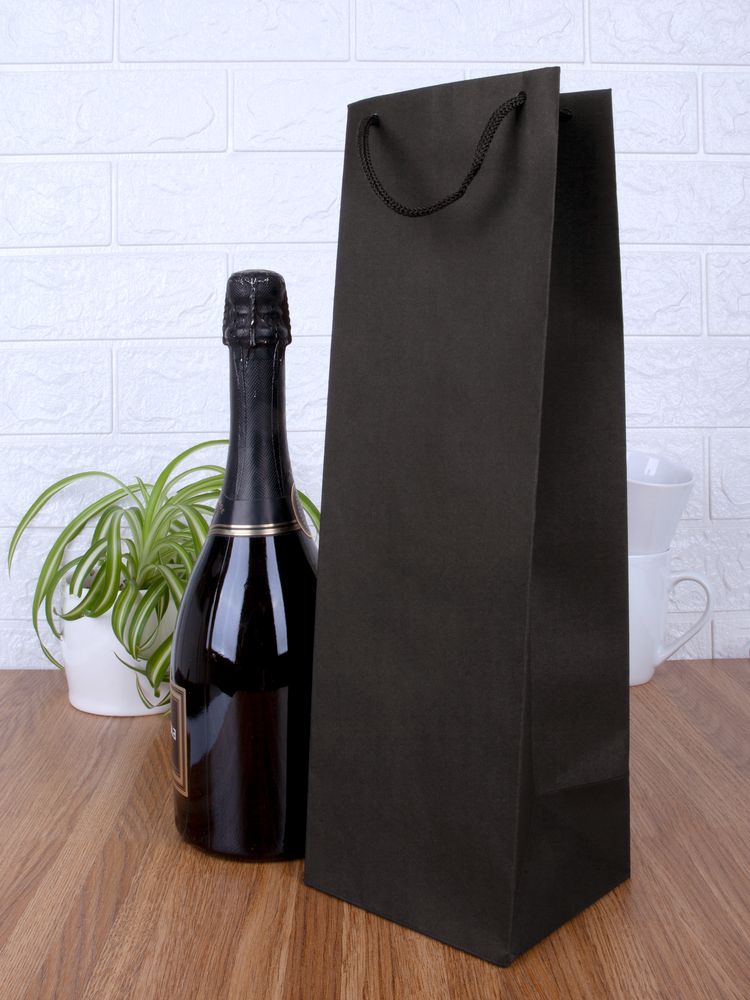 Пакет под бутылку Vindemia, черный / Миниатюра WWW (1000)