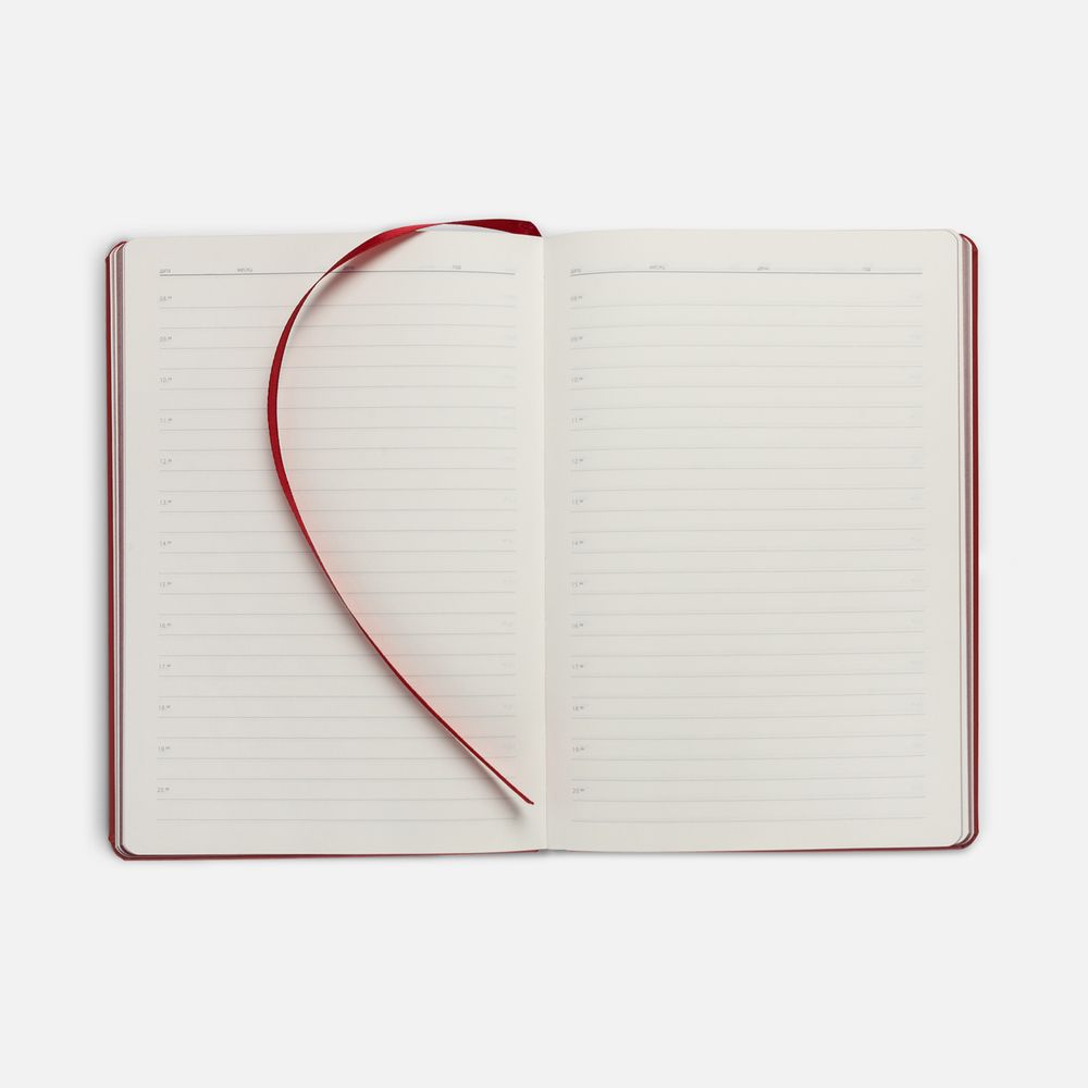 Ежедневник Shall, недатированный, красный / Миниатюра WWW (1000)