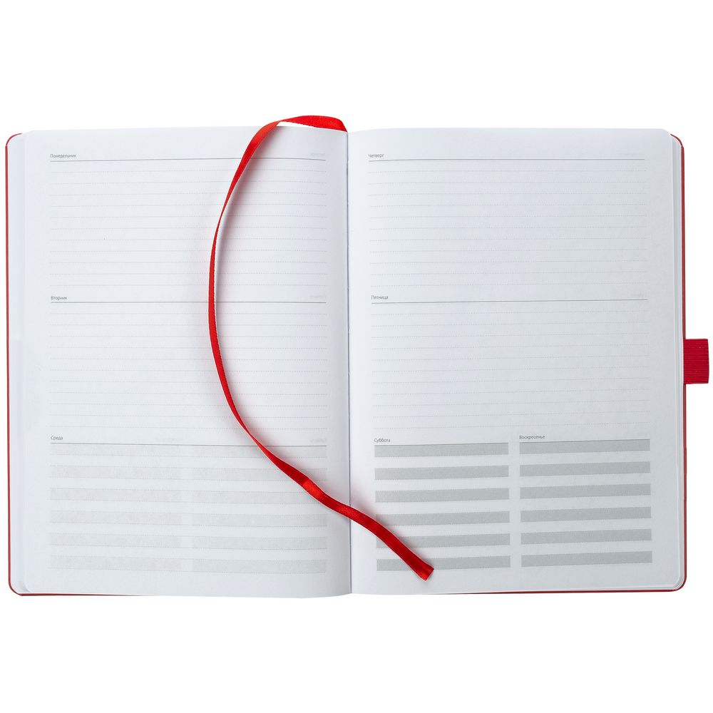 Еженедельник Lucky, недатированный, красный / Миниатюра WWW (1000)