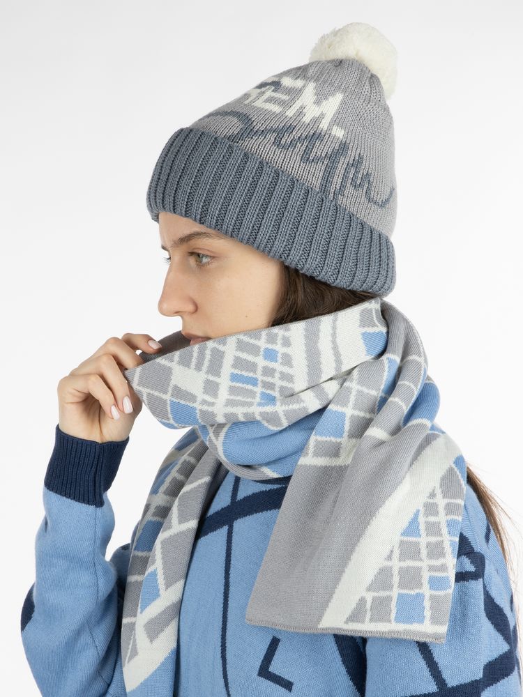 Шарф на заказ Tricksy Classic Net, L, полушерсть / Миниатюра WWW (1000)