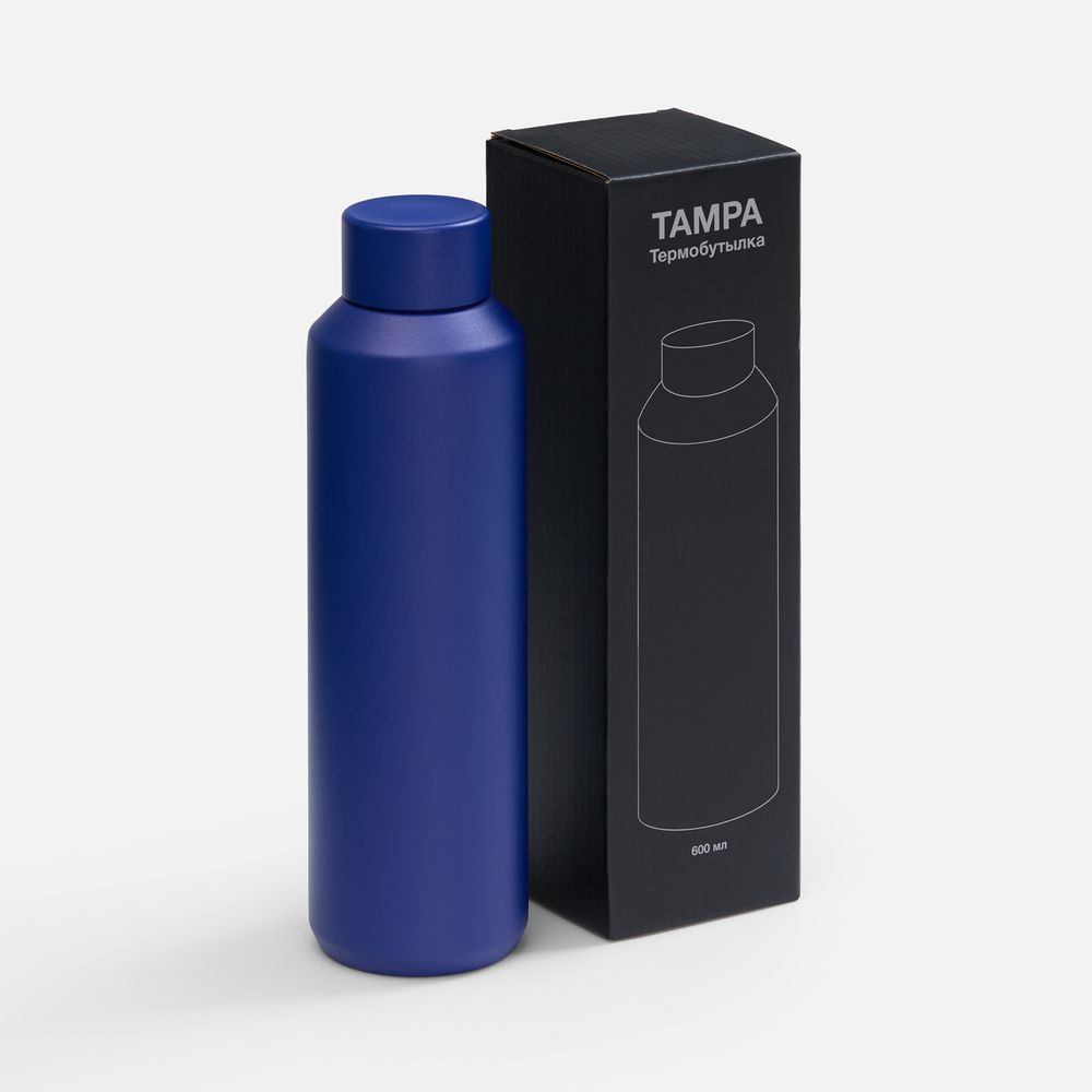 Термобутылка Tampa, синяя / Миниатюра WWW (1000)