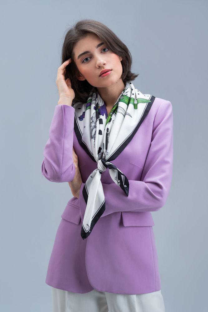 Платок шелковый Delicate, ирисы / Миниатюра WWW (1000)