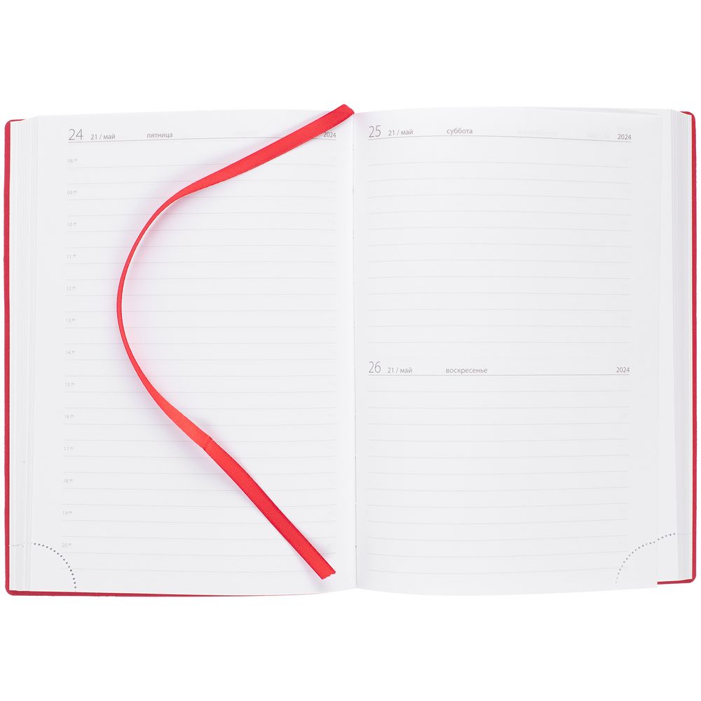 Ежедневник Time, датированный, красный / Миниатюра WWW (1000)