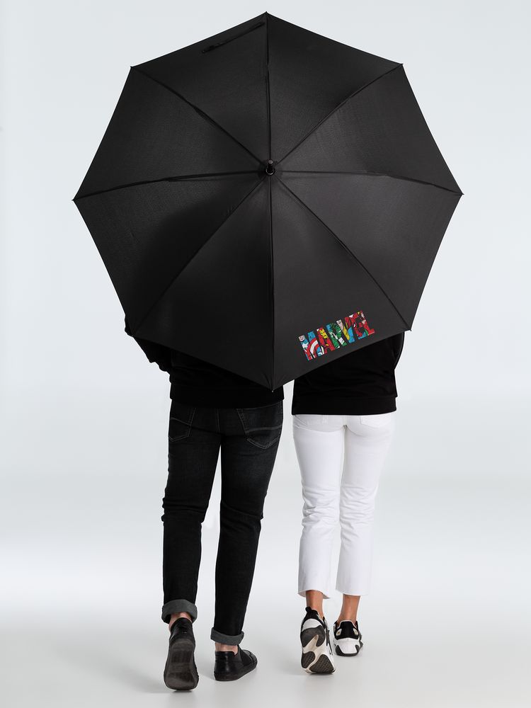 Зонт-трость Marvel Avengers, черный / Миниатюра WWW (1000)