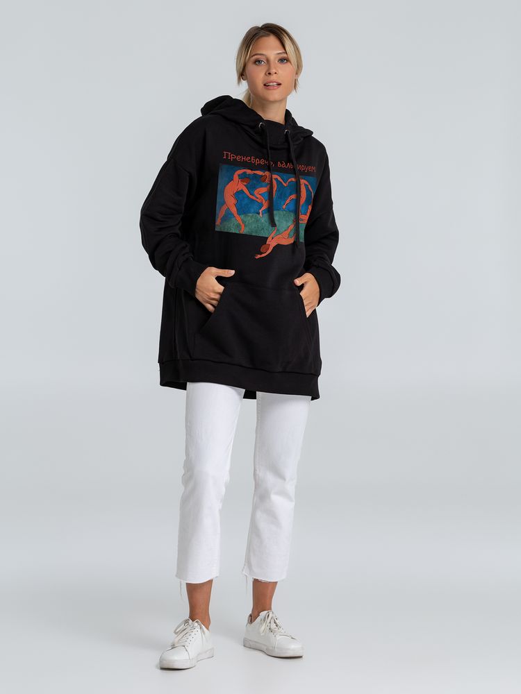 Худи оверсайз «Вальсируем», черное / Миниатюра WWW (1000)