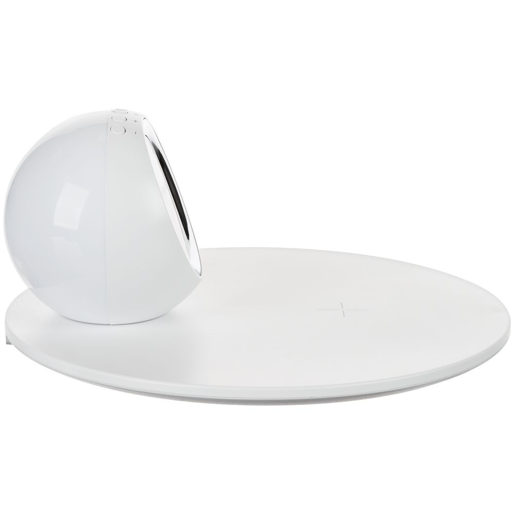 Станция беспроводной зарядки с часами и подсветкой GlobeBee, белая / Миниатюра WWW (1000)