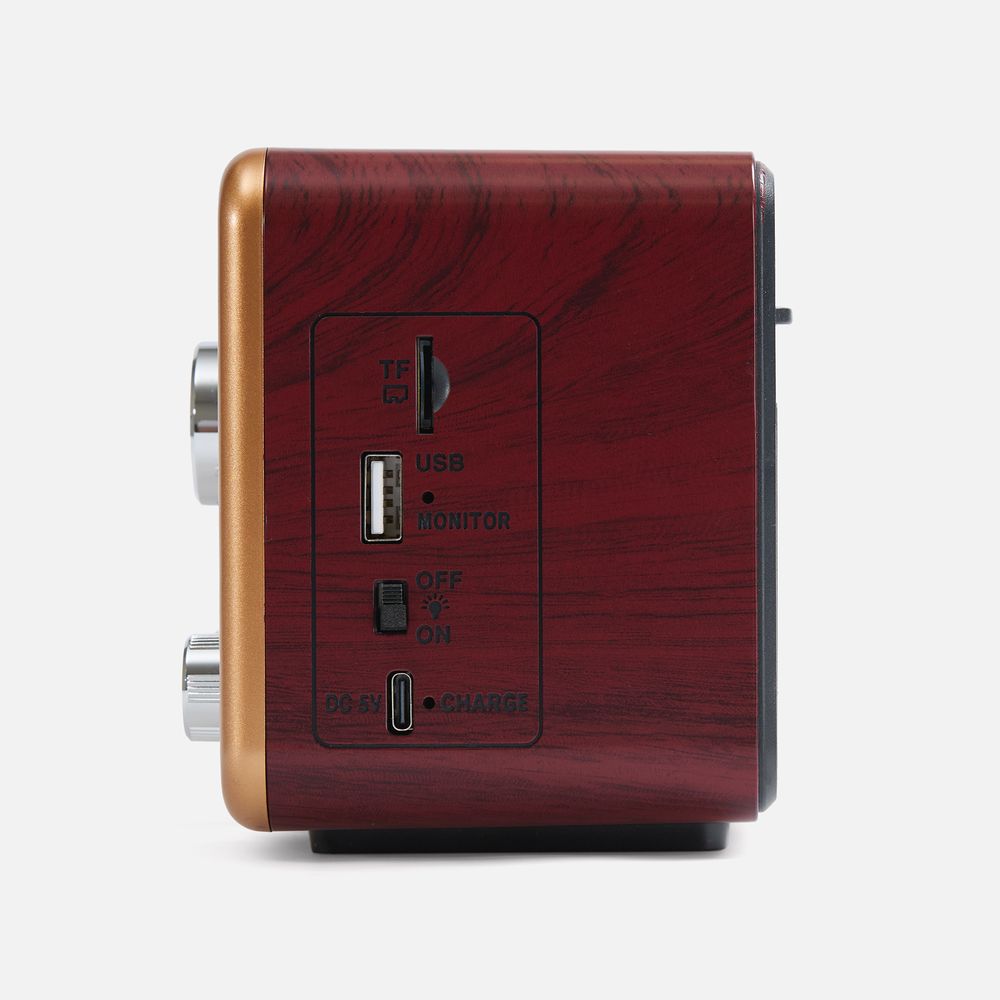 Bluetooth-колонка с радио Listenberg, коричневая / Миниатюра WWW (1000)