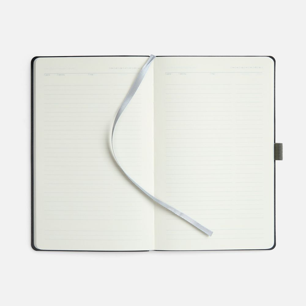 Ежедневник Lungo, недатированный, серый / Миниатюра WWW (1000)