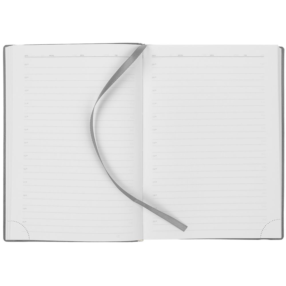 Ежедневник New Factor Metal, серый / Миниатюра WWW (1000)