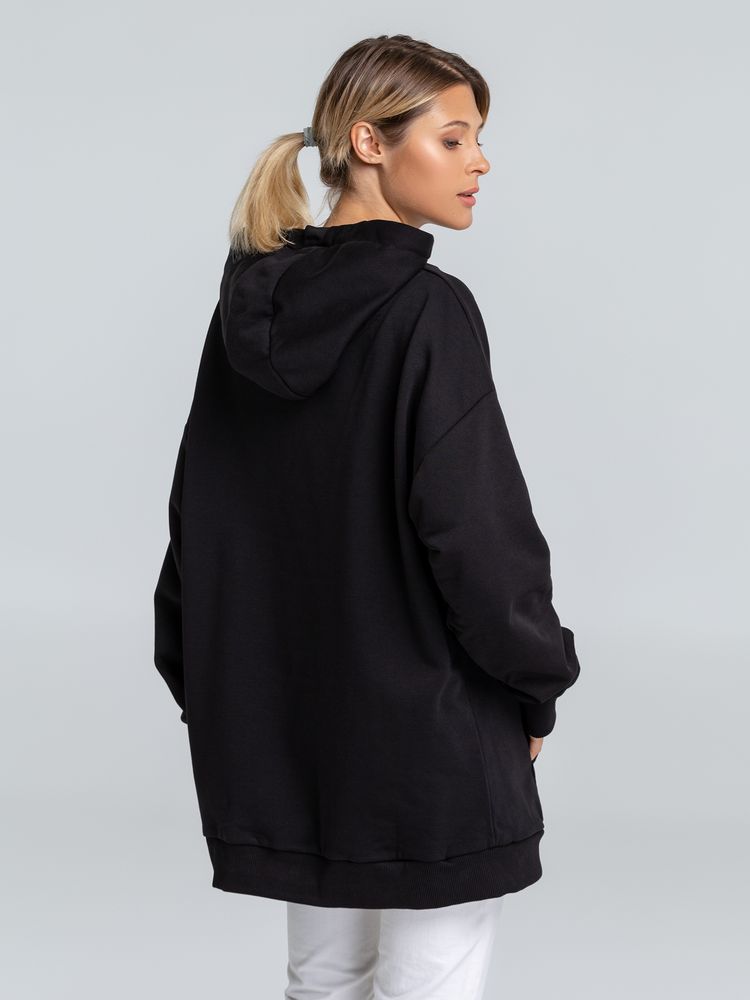 Худи оверсайз Looks Like a God, черное / Миниатюра WWW (1000)