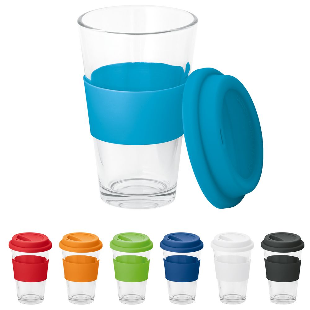 Стакан с крышкой Barty, бирюзовый / Миниатюра WWW (1000)