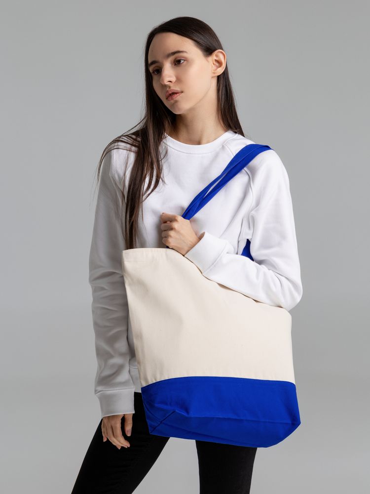 Сумка для покупок на молнии Shopaholic Zip, неокрашенная с черным / Миниатюра WWW (1000)