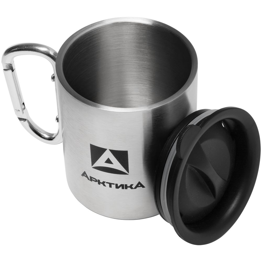 Термокружка с карабином «Арктика 400», стальная / Миниатюра WWW (1000)
