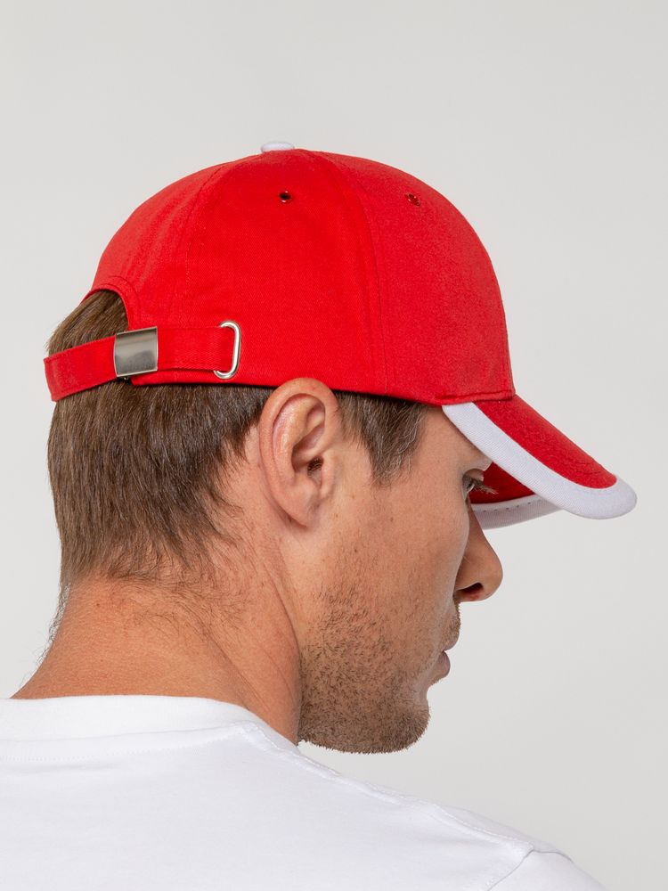 Бейсболка Honor, красная с белым кантом / Миниатюра WWW (1000)