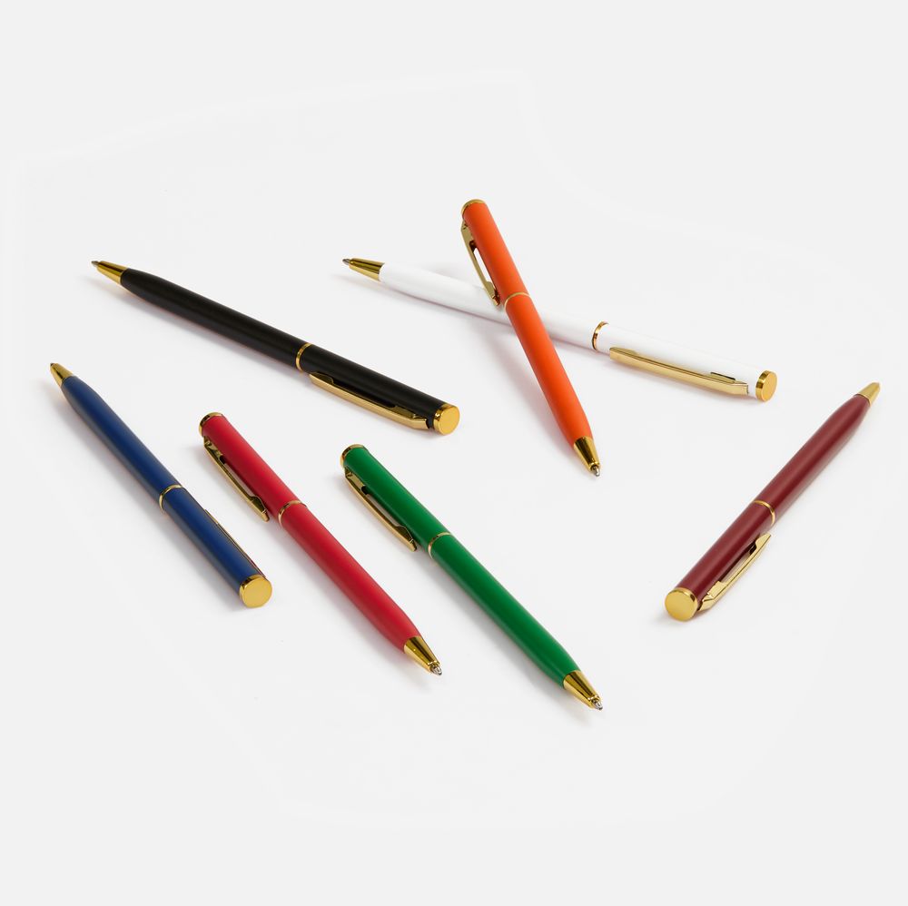 Ручка шариковая Hotel Gold, ver.2, матовая синяя / Миниатюра WWW (1000)