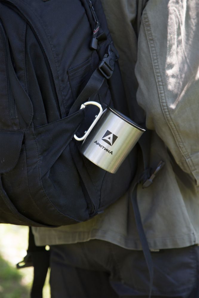 Термокружка с карабином «Арктика 400», стальная / Миниатюра WWW (1000)