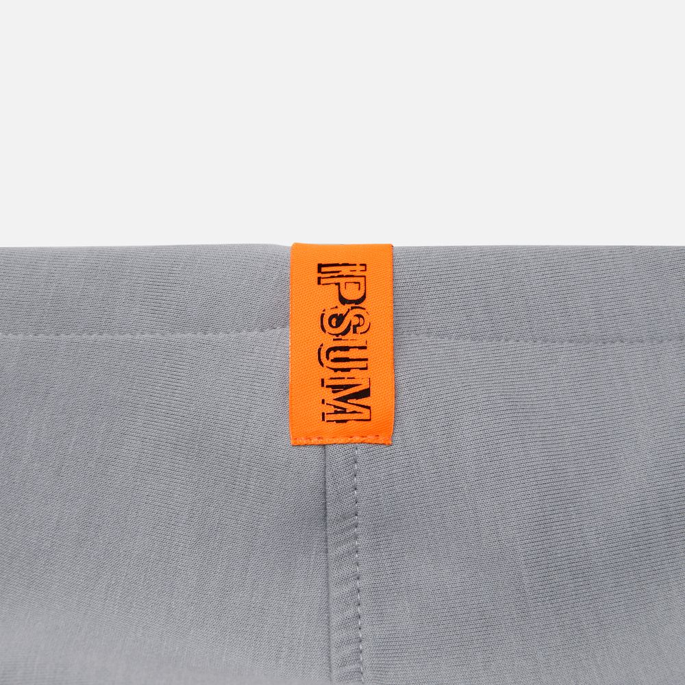 Лейбл тканевый Epsilon, S, оранжевый неон / Миниатюра нанесения (1000)