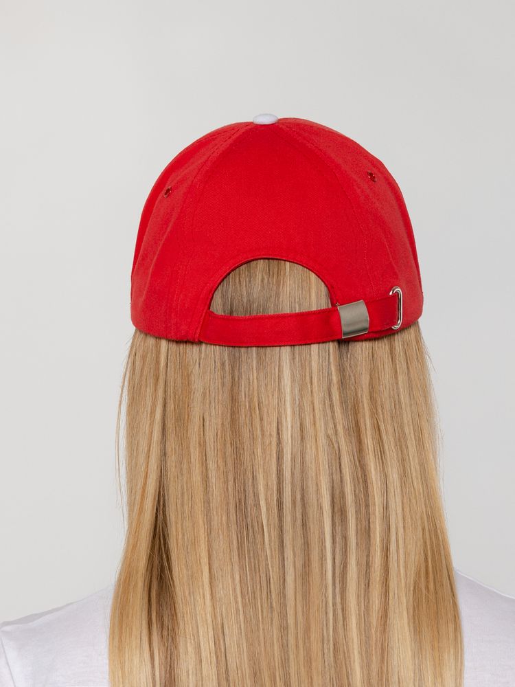 Бейсболка Honor, красная с белым кантом / Миниатюра WWW (1000)