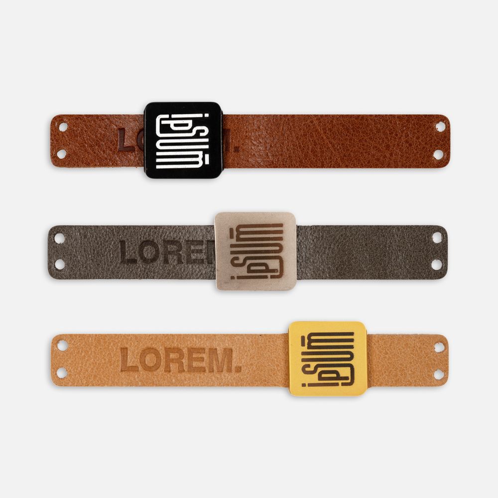 Лейбл кожаный Gimel, S, бежевый / Миниатюра WWW (1000)