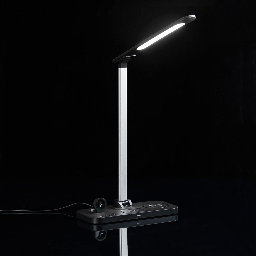 Настольная лампа с беспроводной зарядкой Power Light, черная / Миниатюра WWW (1000)