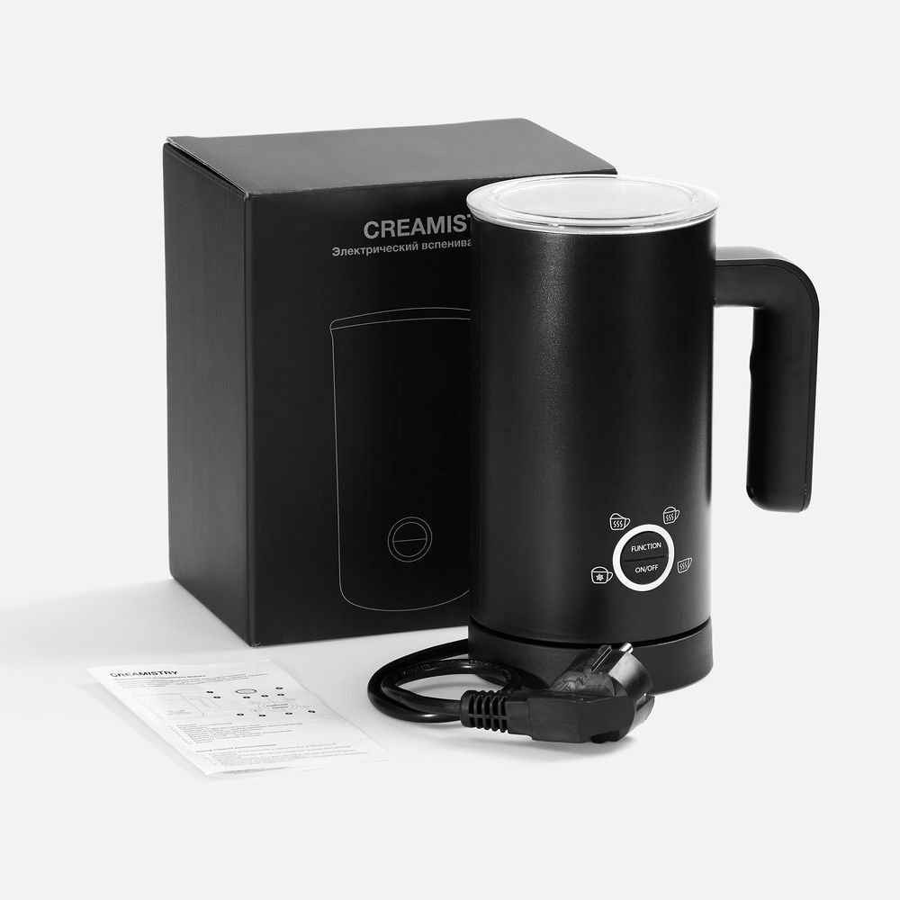 Электрический вспениватель молока Creamistry, черный / Миниатюра WWW (1000)