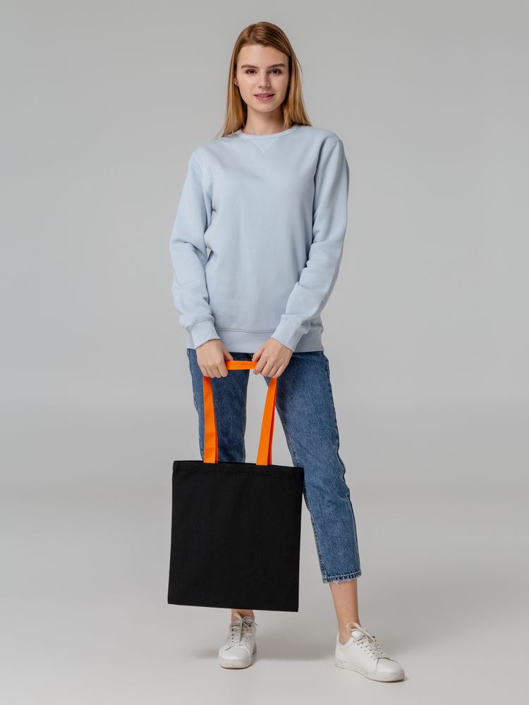 Холщовая сумка BrighTone, черная с черными ручками / Миниатюра WWW (1000)