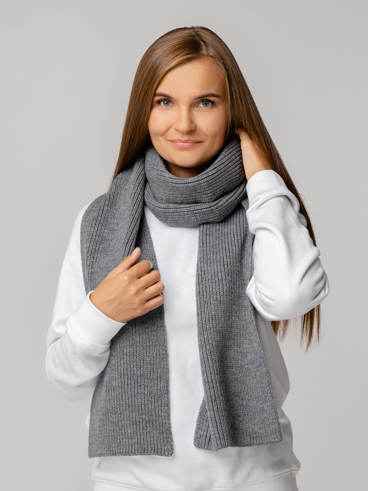 Шарф Tommi, серый меланж / Миниатюра WWW (1000)