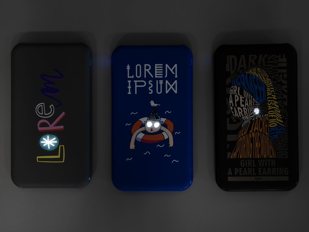 Аккумулятор Uniscend Starry с подсветкой, 5000 мАч, темно-серый / Миниатюра WWW (1000)