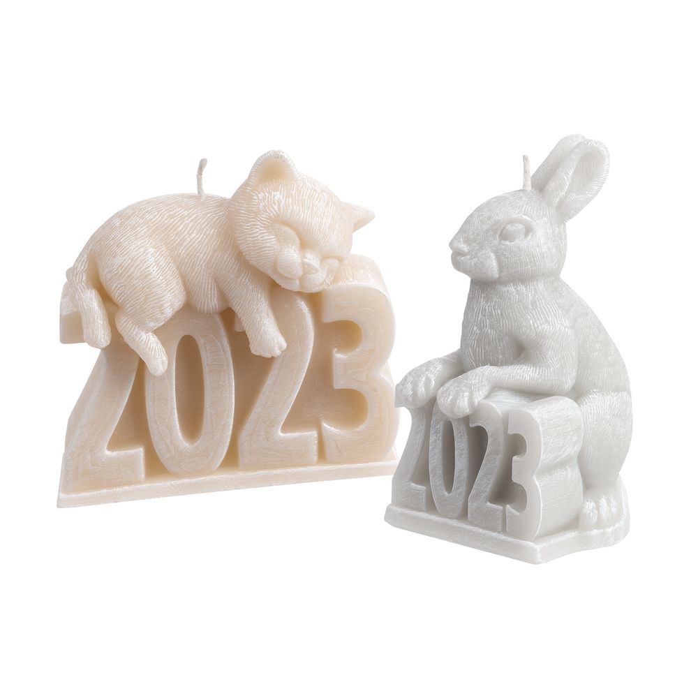 Свеча «Кролик 2023» / Миниатюра WWW (1000)