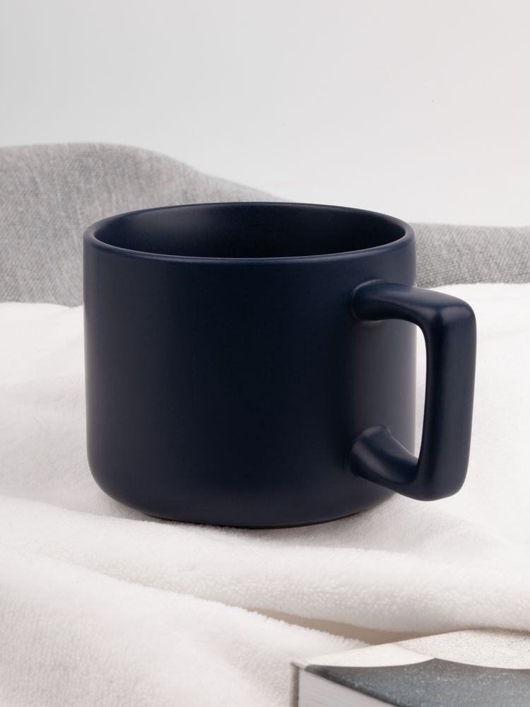 Чашка Jumbo в коробке матовая, темно-синяя / Миниатюра имиджевого (1000)