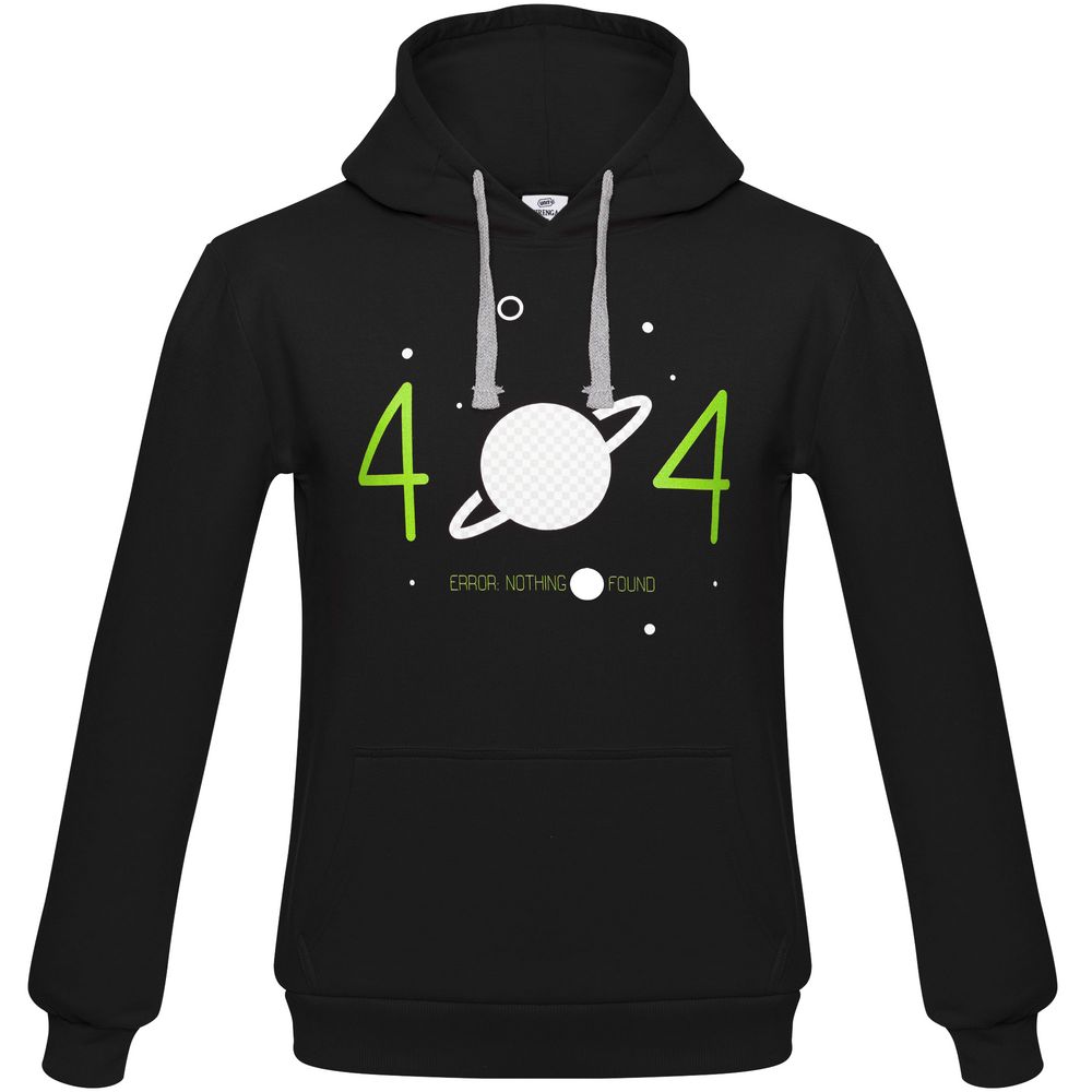 Толстовка с капюшоном Nothing Found, черная / Миниатюра WWW (1000)