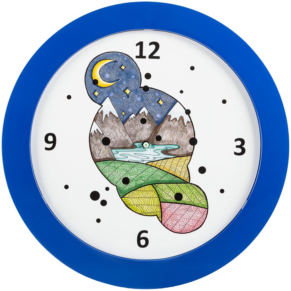 Часы настенные «Горы», синие / Миниатюра WWW (1000)