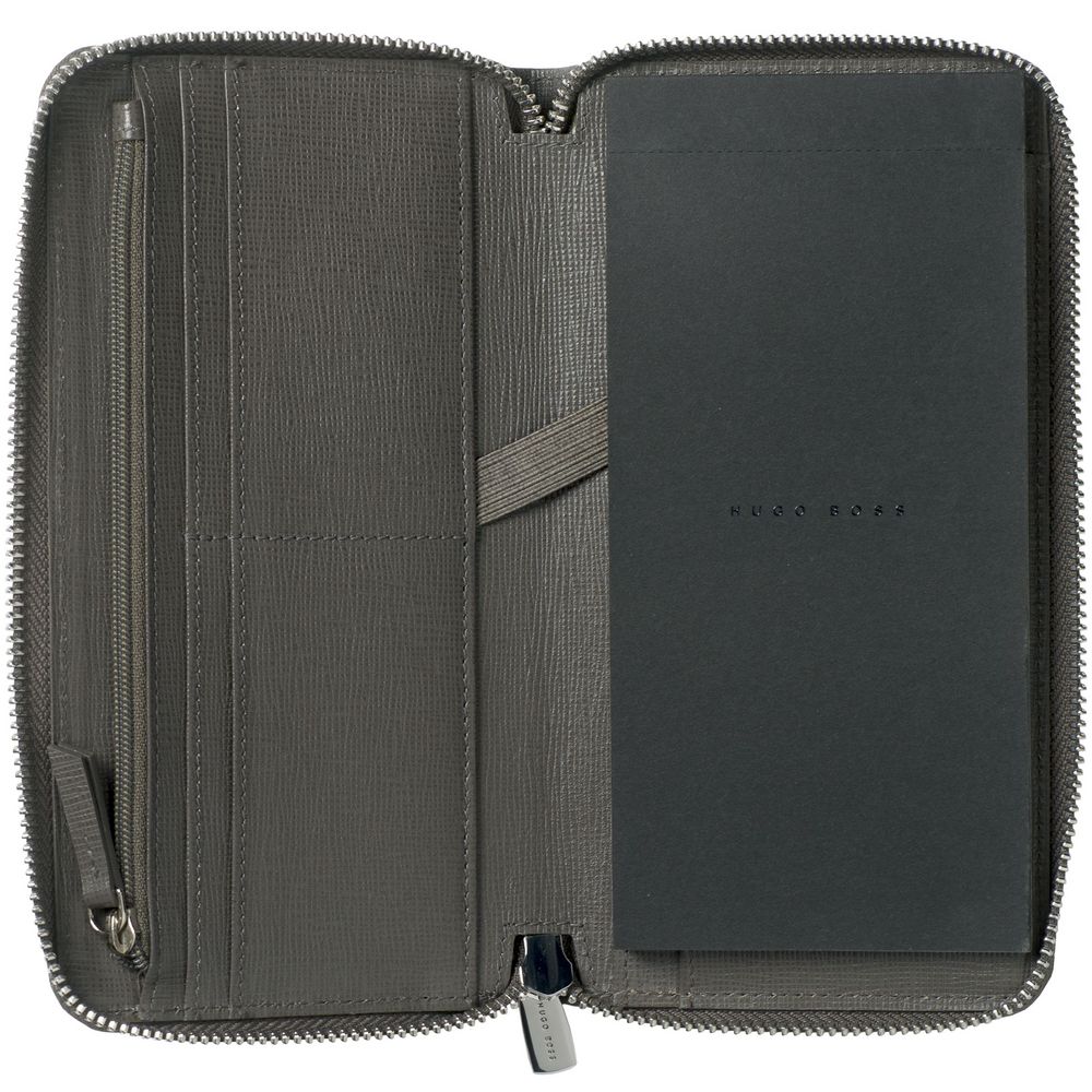 Набор Hugo Boss: органайзер с блокнотом и ручка, серый / Миниатюра WWW (1000)