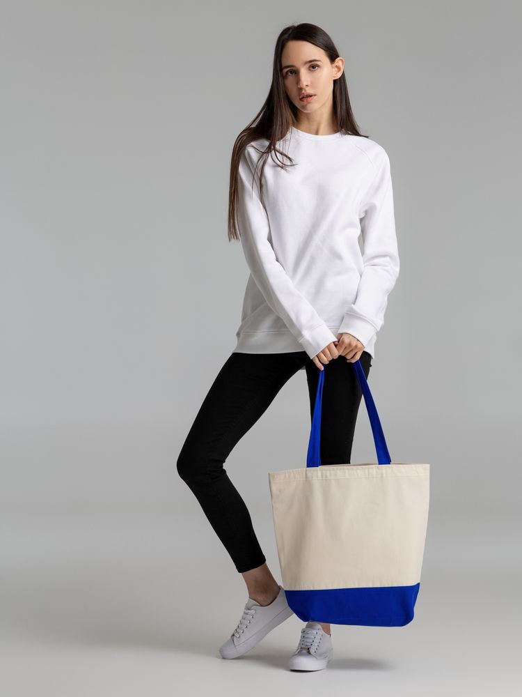 Сумка для покупок на молнии Shopaholic Zip, неокрашенная с черным / Миниатюра WWW (1000)