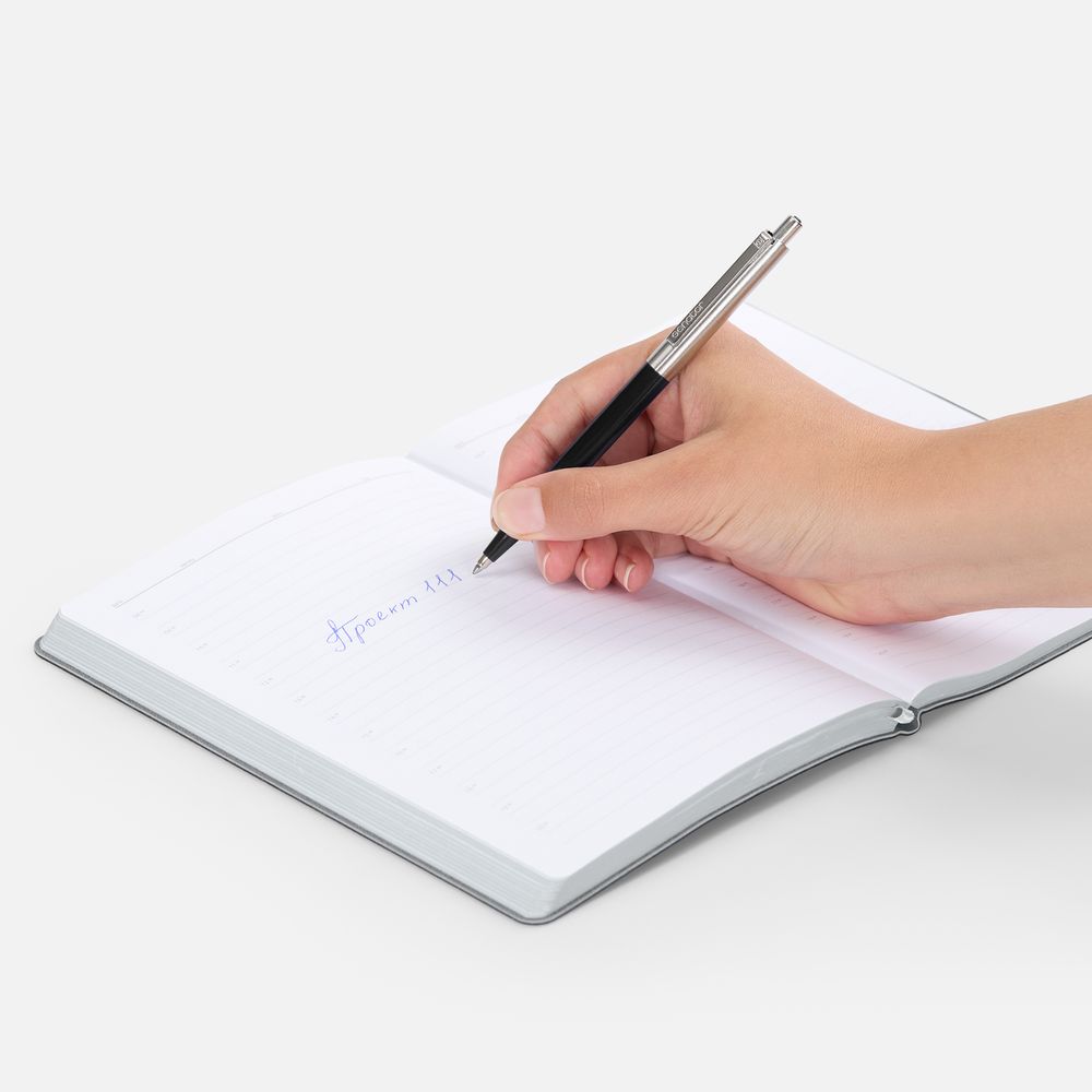 Ручка шариковая Senator Point Metal, ver.2, черная / Миниатюра WWW (1000)