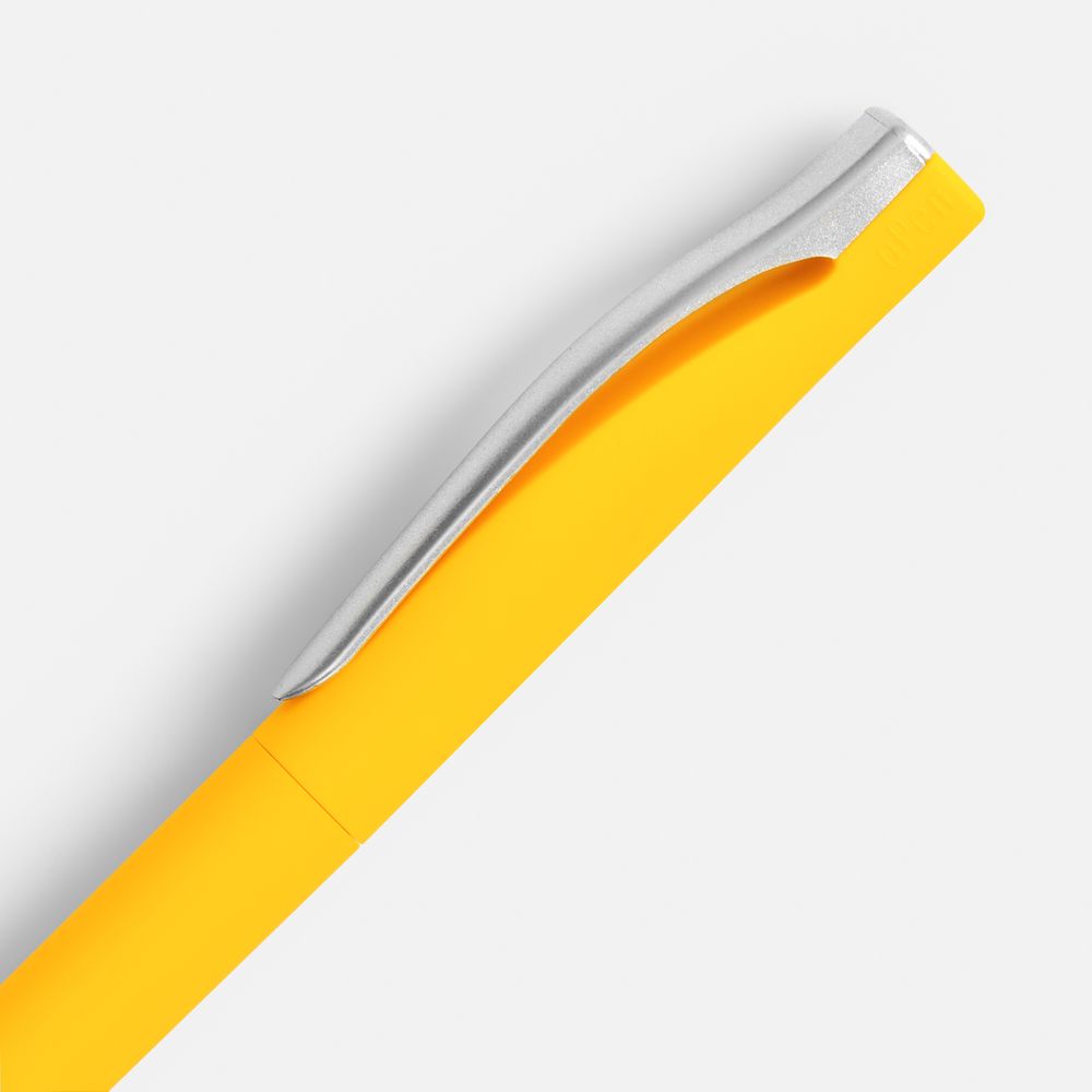 Ручка шариковая Pin Soft Touch, желтая / Миниатюра WWW (1000)