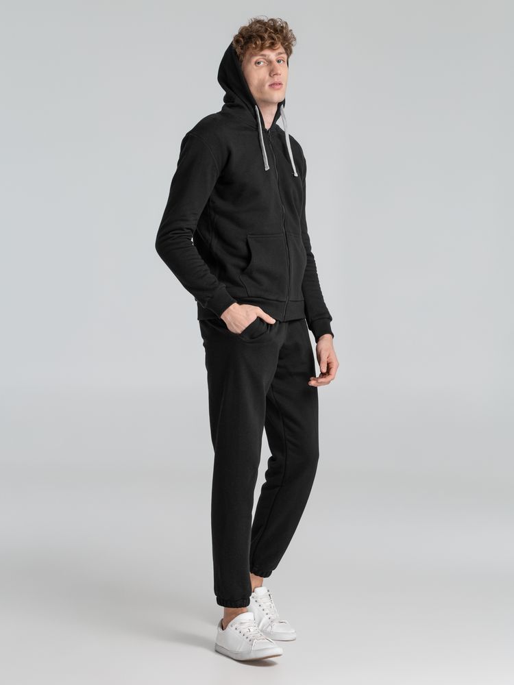 Толстовка на молнии с капюшоном Unit Siverga Heavy, черная / Миниатюра WWW (1000)