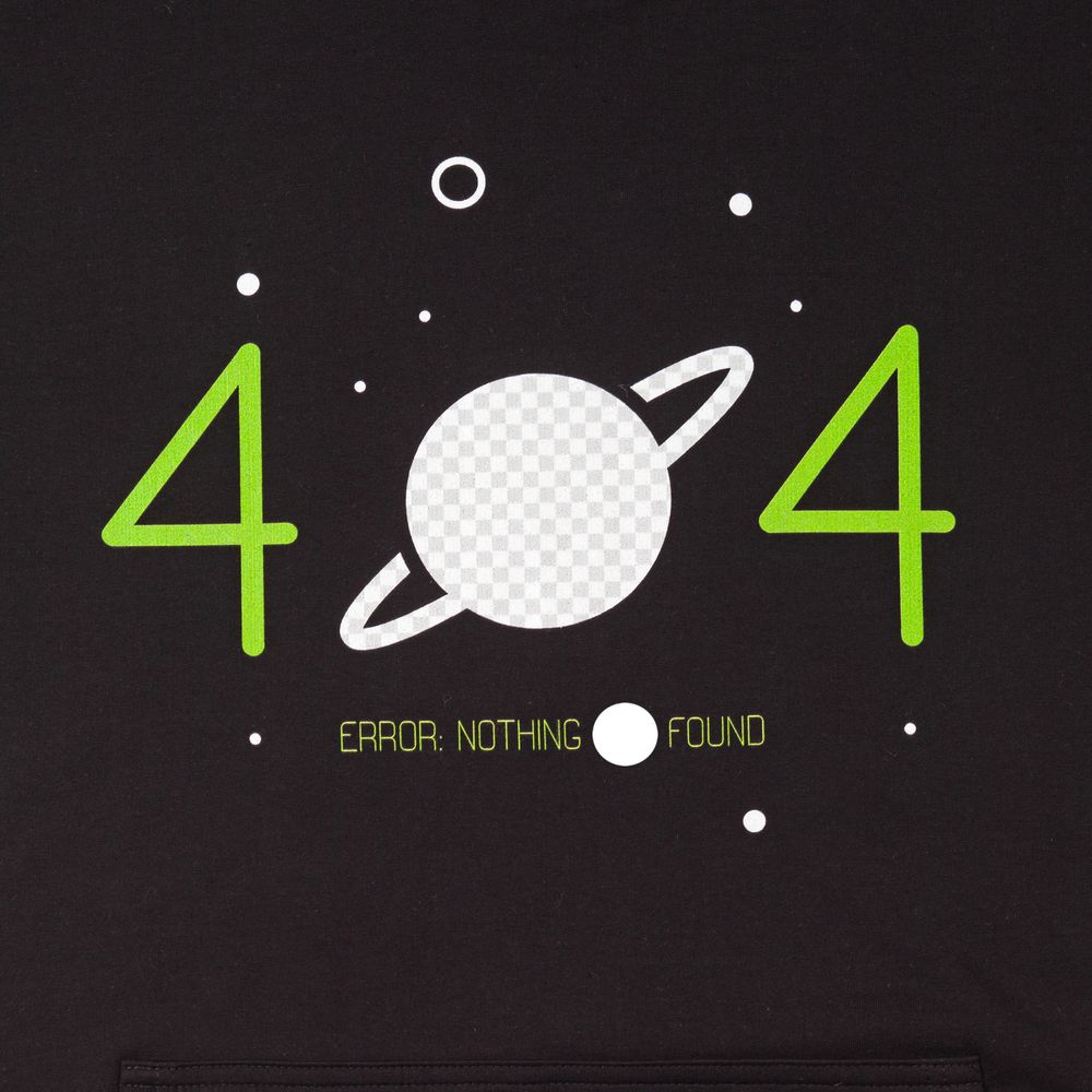 Толстовка с капюшоном Nothing Found, черная / Миниатюра WWW (1000)