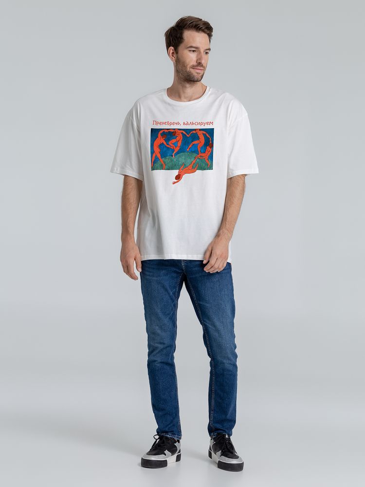 Футболка оверсайз «Вальсируем», молочно-белая / Миниатюра WWW (1000)