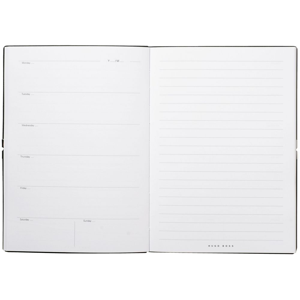 Набор Hugo Boss: еженедельник и ручка, черный / Миниатюра WWW (1000)