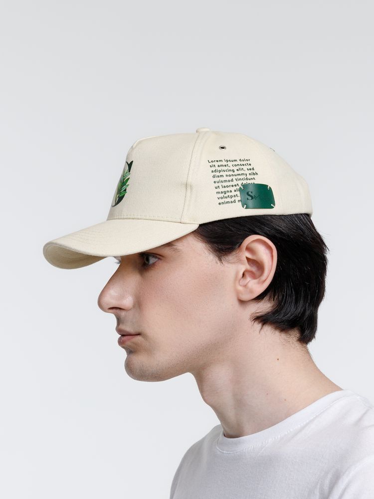 Бейсболка Standard, бежевая / Миниатюра WWW (1000)