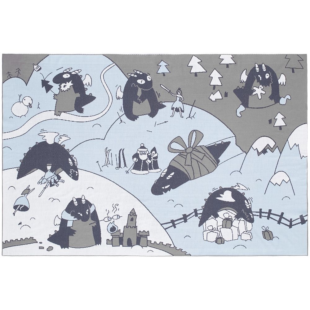 Плед Draconia, серо-голубой / Миниатюра WWW (1000)