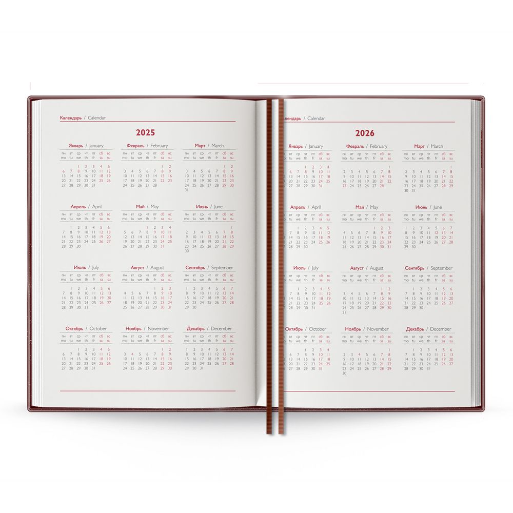 Ежедневник Merida, датированный, коричневый / Миниатюра WWW (1000)